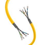 Câble 1x4 paires Cat. 8.2 s/ftp - Dca - LSZH - Jaune | KX Système 500m