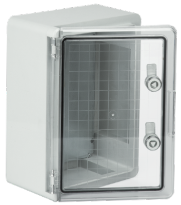 Coffret thermoplastique 350x250x150 mm IP65 – Porte transparente, usage industriel