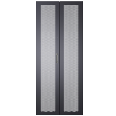 Porte saloon nid d'abeille - 42U - Largeur 800 mm | Noir