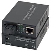 Convertisseur RJ45/SC mono 10/100 tx-100 fx - 10km