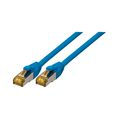 Cordon RJ45 Ultra Flex Cat. 6A S/FTP - LSOH / TPE | Bleu 3m 