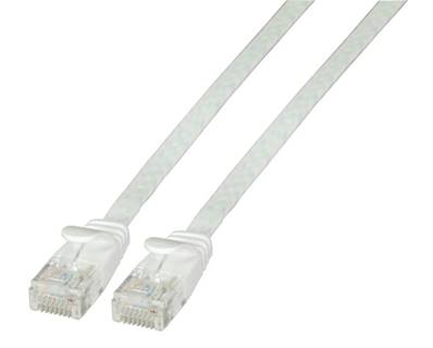 Cordon RJ45 plat cat. 6a u/utp 1.5m - blanc