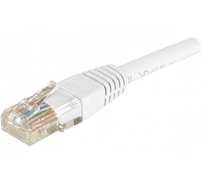 Cordon RJ45 cat.6 - u/utp pvc - 0.15m - blanc