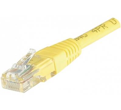 Cordon RJ45 cat.6 - u/utp pvc - 7m - jaune