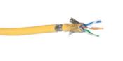 Cable patch multibrins 4p cat.7 s/ftp, lszh - jaune