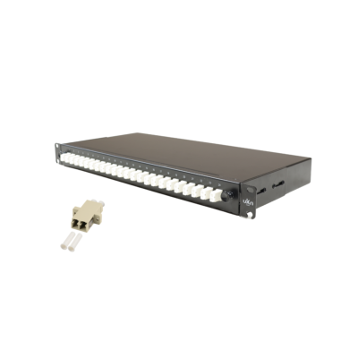 Tiroir optique équipé de 24 traversées LC Duplex multimode | 48 fibres - 24 ports