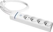 Bloc multiprises 4 prises 2p+t avec inter-cordon 1.5m