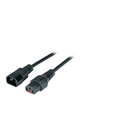 Rallonge iec c13/c14 noir - verrouillable - 3m
