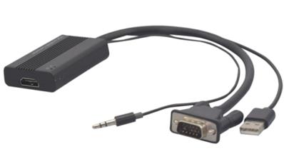 CORDON / CONVERTISSEUR VGA + AUDIO VERS HDMI - 0.2M