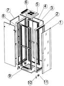 BAIE DE BRASSAGE B8 19" MONTÉE NOIR - 42U - 800X600 - 800 KG