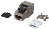 Embase RJ45 cat6a 10 gigas entrée câble latérale