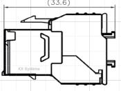 Embase RJ45 Femelle Cat. 6 S/FTP avec volet | Accroche Keystone