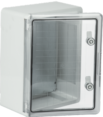 Coffret thermoplastique 400x300x170 mm IP65 – Porte transparente, usage industriel