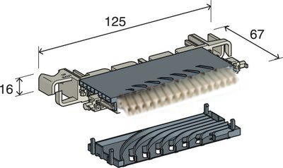 Module de raccordement rcp à cablage lateral - ivoire