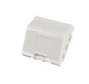 Plastron RJ45. 1 port. 45x45 incline. accroche keystone