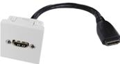 Plastron hdmi f/f avec cordon de 0.20m