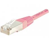 Cordon RJ45 cat.5e - f/utp pvc - 0.30m - rose