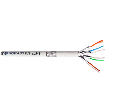 Cable c6a s/ftp gris 100ohms multibrins - lszh