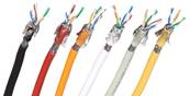 Cable patch multibrins 4p cat.7 s/ftp, lszh - bleu