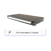Tiroir optique équipé de 24 traversées LC Duplex multimode | 48 fibres - 24 ports
