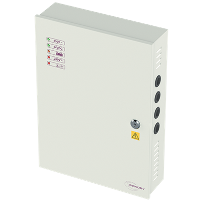 Alimentation à découpage 24V DC 5A | 2x emplacement accu 7 Ah