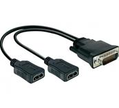 Adaptateur hdmi - 25cm dms-59 m / 2 x hdmi f