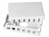 Boitier de distribution 6 embases RJ45 keystone