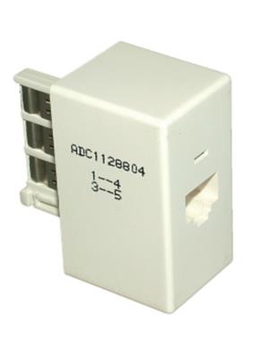 Adaptateur fiche t mâle / RJ45 femelle - câblage 1-3 / 4-5