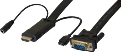 Cordon / convertisseur hdmi vers vga + audio - 2m