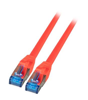 Cordon RJ45 c6a avec cable c7 s/ftp superflex 25m rouge