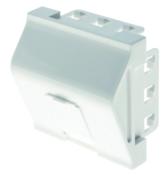 Plastron RJ45. 1 port. 45x45 incline. accroche keystone