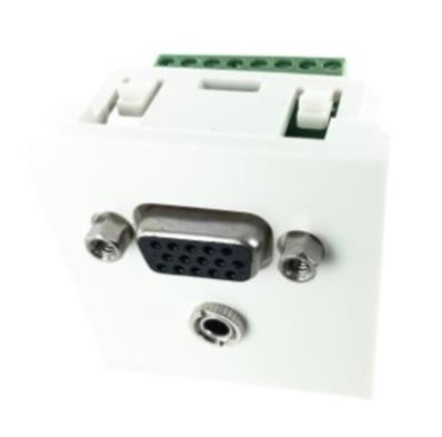 Plastron vga + jack avec bornier vis