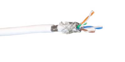 Cable patch multibrins 4p cat.7 s/ftp, lszh - blanc