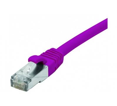Cordon RJ45 cat.6 f/utp lsoh protege languette 5m violet