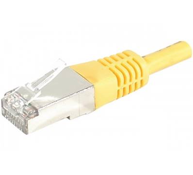 Cordon patch RJ45 cat. 6 s/ftp pvc - jaune - 0.15m
