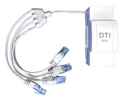 Boitier dti RJ45 modulaire pré-cablé avec 2 RJ45 0.40m