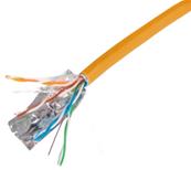Cable patch multibrins 4p cat.5e f/utp, pvc - jaune