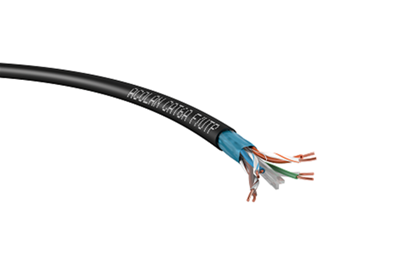 Cable 1X4p. CAT6A F/UTP INT/EXT- NOIR- ACOME