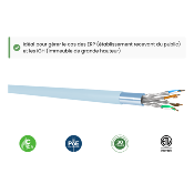 Câble réseau Cat 6A F/FTP LSZH Cca 1x4 paires | Unikkern 500m