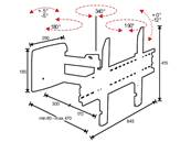 Support écran easythree 800 mural - 37"-63" / 94-160 cm
