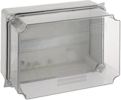 Boîte étanche transp ip65 ik07 220x170x140 + rail din 35 mm