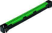Bornier de terre 26 bornes vert