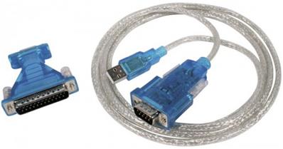 Adaptateur usb 2.0 a serie db9/db25 - 1.80m