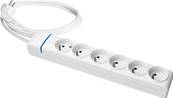 Bloc multiprises 6 prises 2p+t sans inter-cordon 1.5m