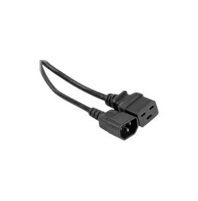 Cordon et rallonge iec c14/c19 noir - 3m