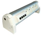 BOITIER MOBILIER DESIGN 4 PRISES - 4 PORTS RJ45