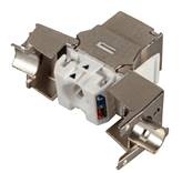 Embase RJ45 cat8.1 s/ftp avec volet accroche keystone KX systme
