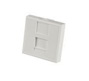 Plastron nu 45x45 droit. blanc ral 9010