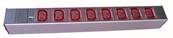 Bandeau secteur 8 prises c13 avec voyant - rouge