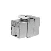 Embase RJ45 CAT. 6A S/FTP SLIM avec volet | Accroche Keystone